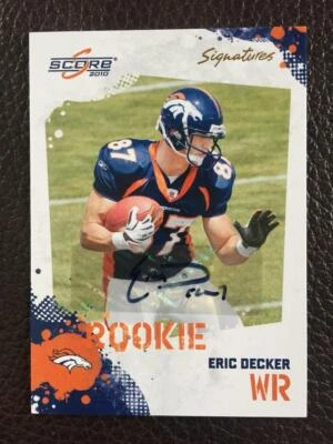 Eric Decker 2010 Score Signatures SP Autograph - Image 1 of 2