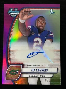 2024 Bowman University Cromo Florida Novato DJ Lagway Bowman Auto Fucsia/100 - Imagen 1 de 2