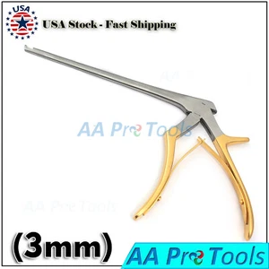 GERMAN KERRISON RONGEURS oro e argento (3 mm) cervicale ortopedico chirurgico - Foto 1 di 2