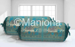 Bolster Cylinder Sofa Bed Sofa Tubalor Decorative Kantha Quilt Bolster Pillowes - Picture 1 of 6
