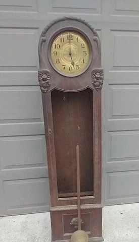 Antique Heanrna German Grandfather Clock for parts or repair Cover