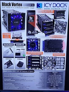 28 TB Nas/Raid Storage Dock- Icy Dock cooling system fits in cases  W 4 3.5"HDD - Picture 1 of 18
