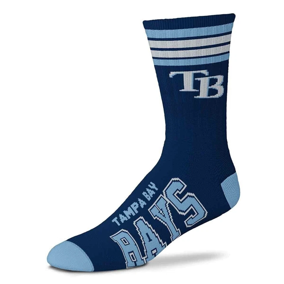 TAMPA BAY RAYS LOGO YOUTH SIZE CREW SOCKS AUTHENTIC MLB BASEBALL TEAM NEW - Image 1 of 1