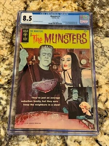 The Munsters #1 CGC 8.5 OW/W Silver Age Classic Photo Cover 1965 Gold Key Comics - Picture 1 of 3