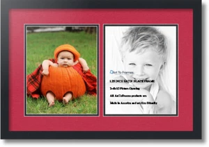 ArtToFrames Collage Mat Picture Photo Frame 2 8x10" Openings in Satin Black 36 - Picture 1 of 62