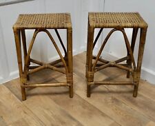 A Pair of Bamboo High Stools/Tables or Window Seats