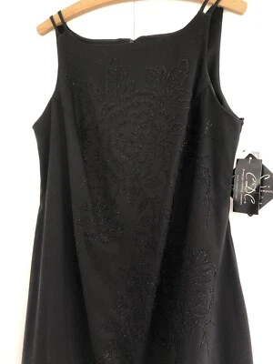 Nuevo con etiquetas Vestido sin mangas negro pequeño con cuentas sin mangas Y2K CDC Rampage años nuevo con etiquetas talla 8 Foto 1 de 4