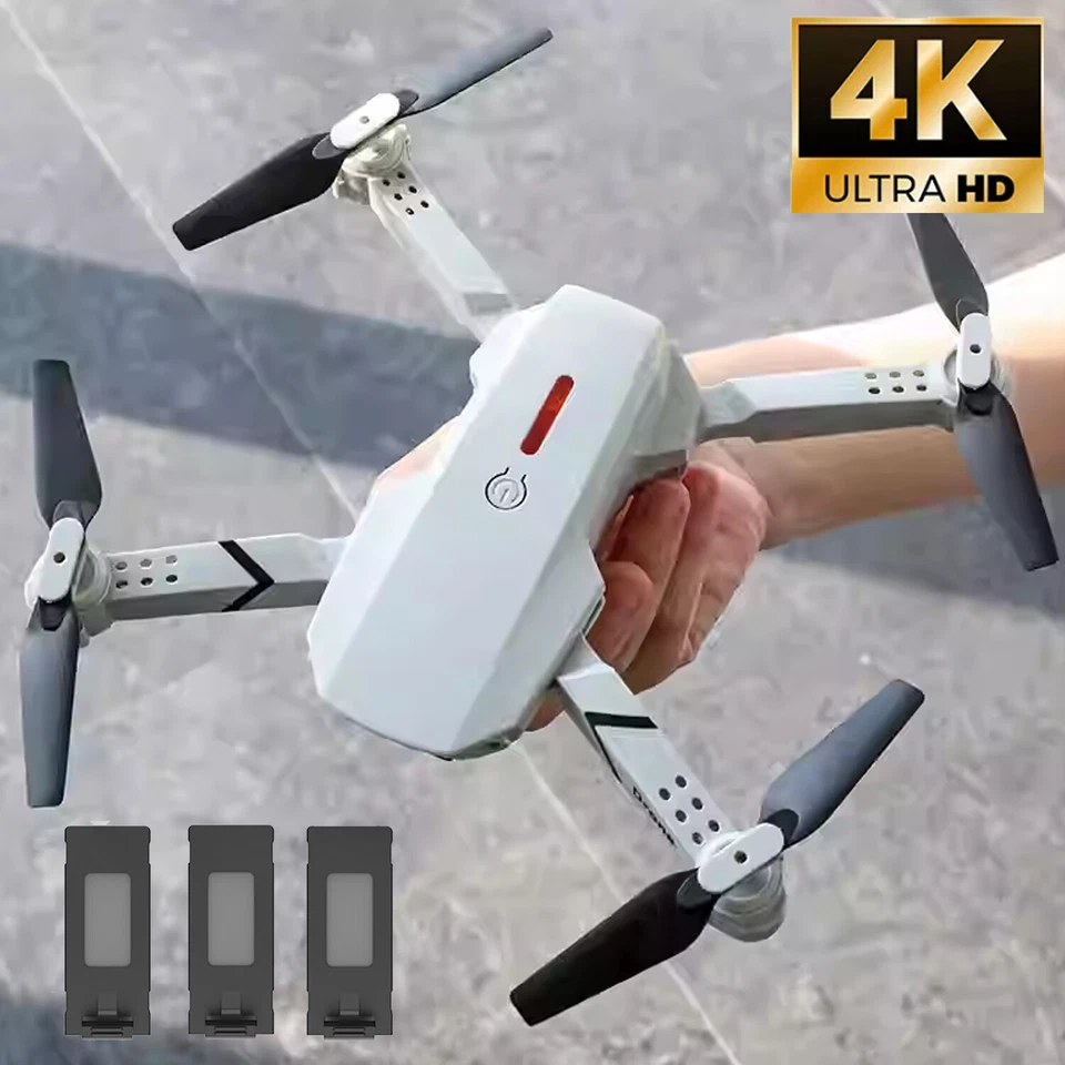 Faltbar WiFi Drohne Mit 4K-HD GPS Kamera Selfie RC Quadrocopter Drone + 3 Akkus - Bild 1 von 4