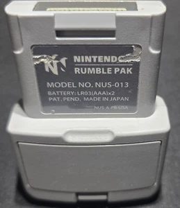 Offizielles Original Zubehör Hersteller Nintendo 64 N64 Rumble Pak Tremor Pack Modell #NUS-013 G/sehr guter Zustand - Bild 1 von 2
