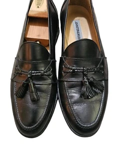Johnston & Murphy Black Leather Tassel Loafers 15-1971 Dress Shoes - Men's 12M - Picture 1 of 6