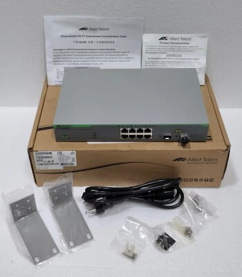 ALLIED TELESIS AT-GS950/8 8-PORT 10/100/1000 Mbps + 2 SFP COMBO WEBSMART SWITCH - Image 1 of 4