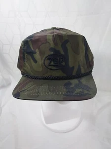Zep Snapback Adjustable Camouflage Hat Green Camo Mens Trucker Cap Rope Brim  - Picture 1 of 9