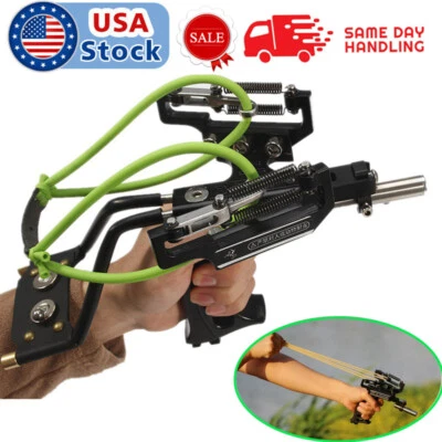 Pro Hunting Fishing Slingshot Heavy Duty High Velocity Catapult Laser Shoot Set