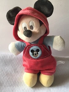 Disney Baby Mickey Mouse Plush Toy Red Coveralls 11” - Picture 1 of 8