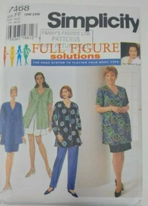 Simplicity 7468 Misses Blouse Pants Shorts Skirt PLUS 18w-24w Mary Duffy Pattern - Picture 1 of 3
