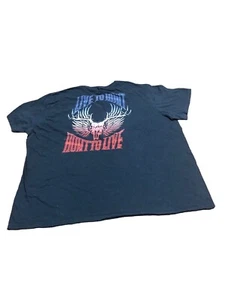 Men's Live to Hunt and  hunt to live Graphic T-Shirt  size 2XL black - Picture 1 of 6