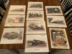 Lot Of 10 Upstate NY Trains, Railroads, & Towns 8x10 Color Photos Portraits W - Picture 1 of 4