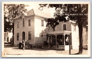 K32/ Hartford New York RPPC Postcard c1920s Masonic Hall General Store 1162 - Picture 1 of 4