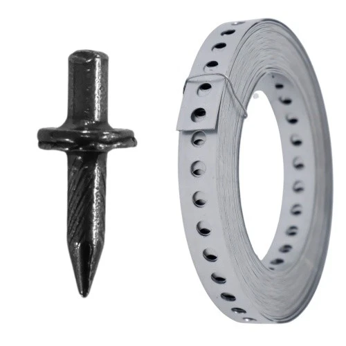 Lancelot® Set Montagelochband verzinkt 17mm x 10 Meter + Fixpin 4x14mm (200 St.) - Bild 1 von 1