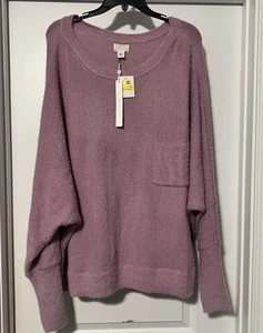 Caslon Crewneck Purple Knit Sweater Size 3X ~ New With Tags - Picture 1 of 4