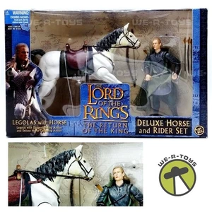 Lord of the Rings ROTK Legolas with Horse Deluxe Horse & Rider Set ToyBiz NEW - Picture 1 of 9