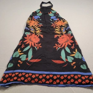 Urban Outfitters Catalina Mini Neckholder Kleid Gr. XS schwarz Blumen Boho Festival - Bild 1 von 9