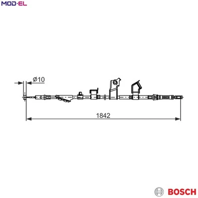 CABLE PULL PARKING BRAKE 1 987 482 911 FOR HONDA CIVIC/VIII/Hatchback 1.8L 4cyl - Image 1 of 4