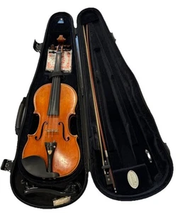 Antique 1919 Max Moller Amsterdam Violin & Roderich Paesold Bow Great Condition! - Picture 1 of 19
