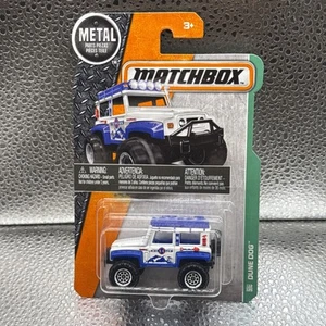 2016 MATCHBOX MBX OFF ROAD #112 WHITE BLUE TOYOTA LAND CRUISER 1/64 MIP THAILAND - Picture 1 of 2