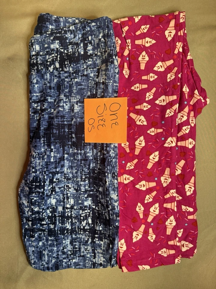 Lote de 2 Leggings LuLaRoe Multicolor Mujer OS Talla Única Varios Patrones Foto 1 de 1