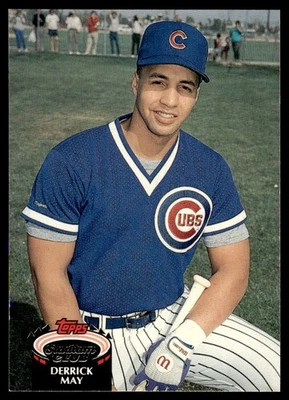 1992 Stadium Club Derrick May Chicago Cubs #148 - Image 1 of 2