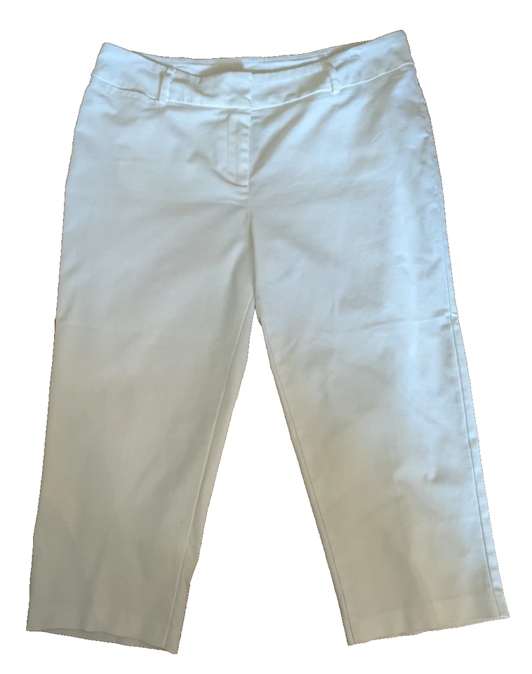 Pantalones capri/cortos blancos TANJAY bolsillos talla 16P cintura 36" entrepierna 21" (T6) Foto 1 de 4