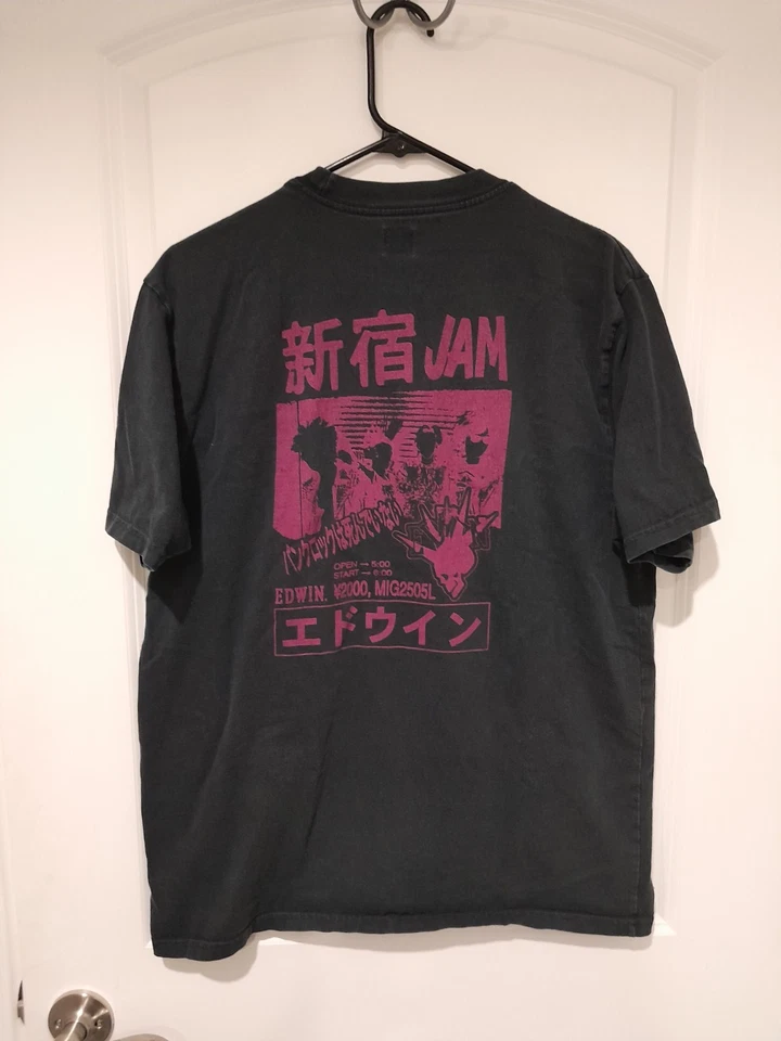 Edwin Mens Punk Club 18S T-Shirt Navy Graphic Size Large Color Fading - Image 1 of 4