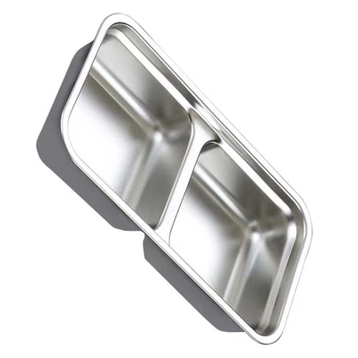  Lastre Di Acciaio Inox Piatti Piatto Condimento Piastre Inossidabile - Immagine 1 di 4