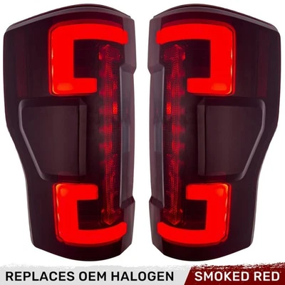 Luces traseras Recon 264399RBK OLED rojas lente ahumada 20-22 Ford Super Duty Foto 1 de 4