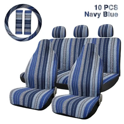 10pcs Universal Blanket Durable Bucket Seat Cover Protector for Car Auto Blue - Image 1 of 4