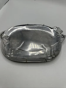 Vintage 1981 Vandor Hee Haw Pig Tray Plate Metal Country Farmhouse Decor - Picture 1 of 2