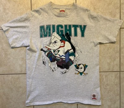 Camiseta De Colección Mighty Ducks XL Nuez moscada NHL Doble Cara Puntada Única EE. UU. Foto 1 de 4