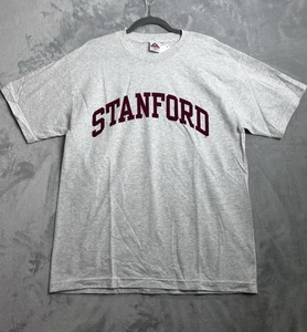 Camiseta De Colección Universidad de Stanford Para Hombre Grande Gris Deletrear Arco Estilo Al AAA - Imagen 1 de 9