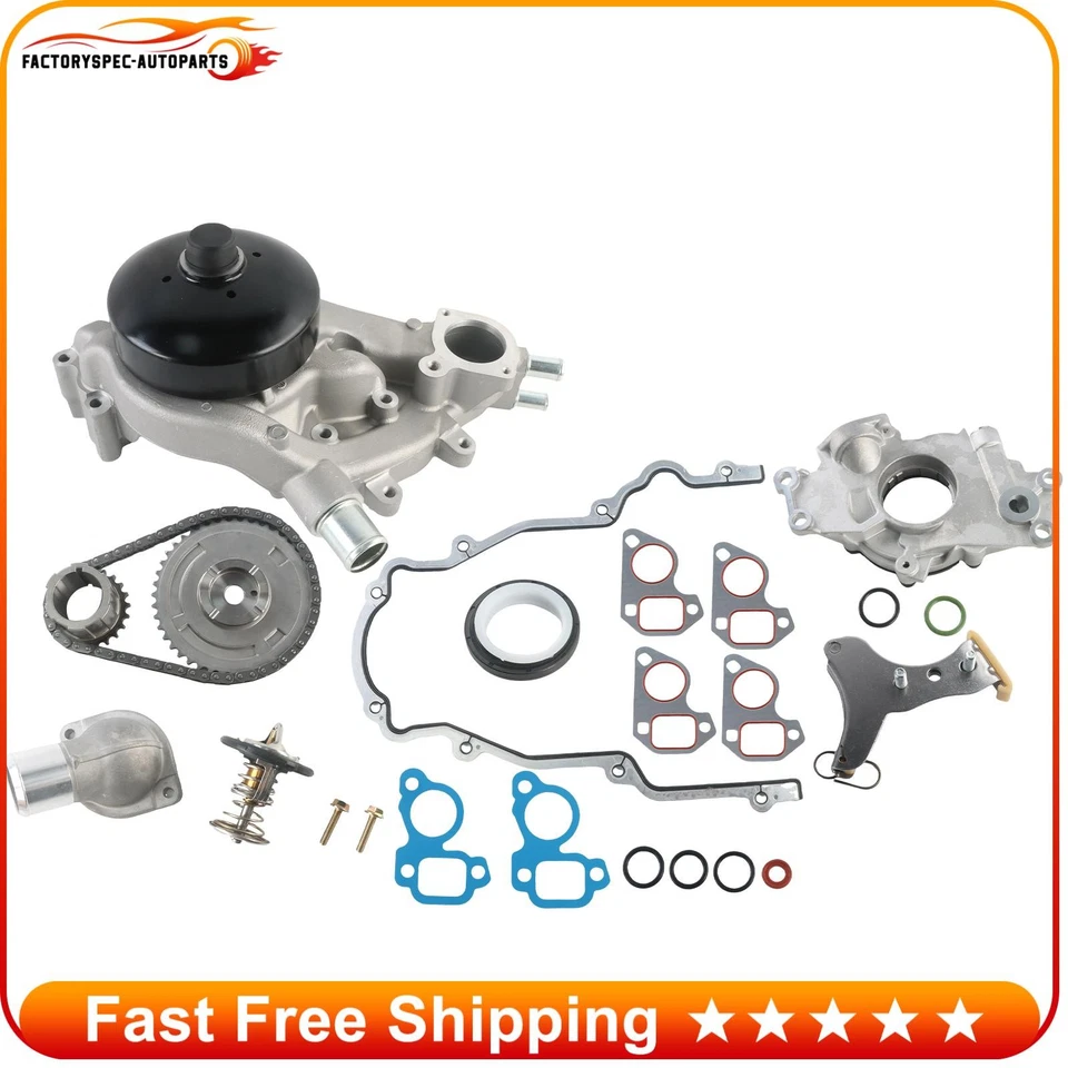 For Chevrolet Tahoe GMC Yukon 2007-2009 5.3L V8 Timing Chain Kit Water Oil Pump Foto 1 de 4