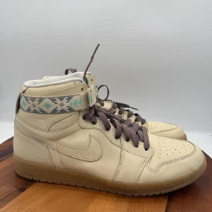 Nike Air Jordan 1 High Strap Schuhe Herren 14 Elfenbein Basketball Sportschuhe - Bild 1 von 9