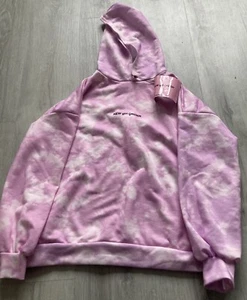 NEU MÄDCHEN ORDER ASOS ROSA MARMOR TIE-DYE ROSA HOODIE PULLOVER GRÖSSE 8 NEU MIT ETIKETT NEUES GESCHENK - Bild 1 von 5