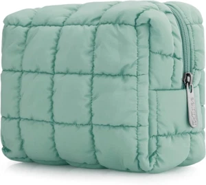Cute Makeup Bag,Quilted Cosmetic Bag,Make up Pouch for Purse,Toiletry Zipper Pou - Picture 1 of 12