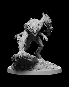 Draegloth Warewolf Monster DnD TTRPG Miniatur 50mm für 32mm Scale Resin 14K - Bild 1 von 8
