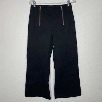 Pantalones Culotte Nanette Lepore Paradise Island Crop tiro alto pierna ancha acampanados 6 Foto 1 de 4