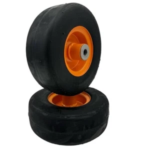 Juego de 2 ruedas planas para cortacésped 9x3,50-4, cubo central, cojinete de 5/8" - Imagen 1 de 3