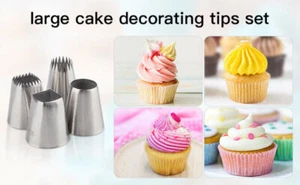 Kit de 4 boquillas para glaseado de acero inoxidable puntas para decoración de pasteles herramienta de pastelería - Imagen 1 de 8
