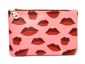 Makeup Bag BIG KISSES with XO PULL for Zipper PINK Purse Pouch BRAND NEW - Picture 1 of 11