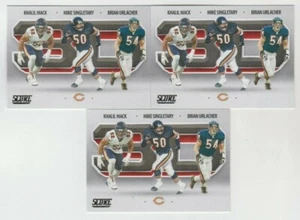 (3) Khalil Mack / Mike Singletary / Brian Urlacher 2021 SCORE 3D INSERT LOT #3D1 - Picture 1 of 1