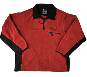 American Eagle Outfitters Jacket Men's X Large Red And Black Fleece Quarter Zip - Picture 1 of 9